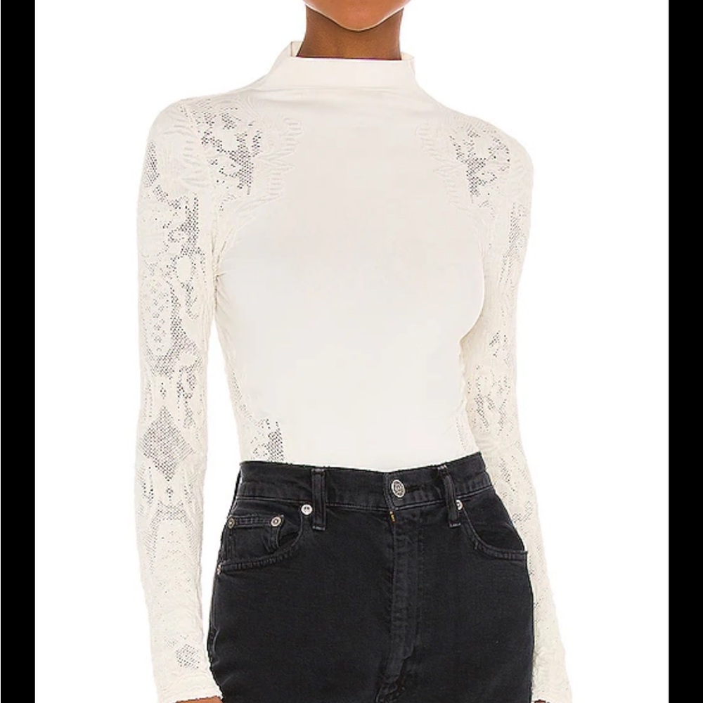 Free People Intimately Long Sleeve Top Ivory XS/S